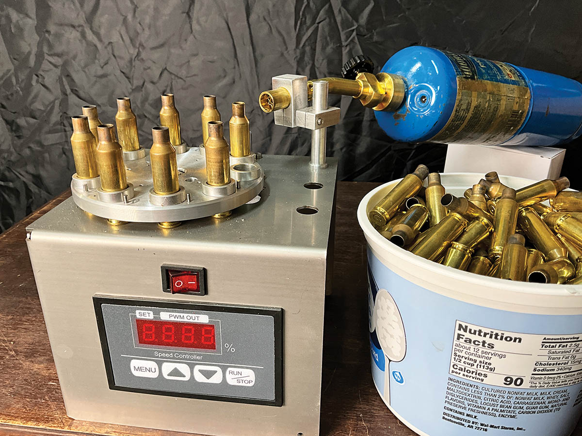 Annealing softens the case neck and shoulder, preventing cracking from work-hardening.